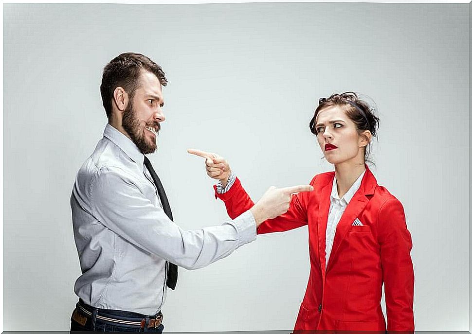 Couple arguing to resolve a conflict