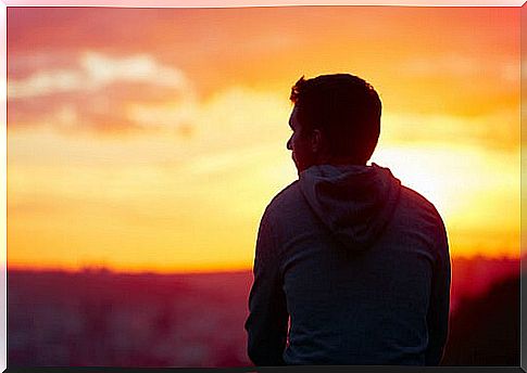 Boy looking at horizon