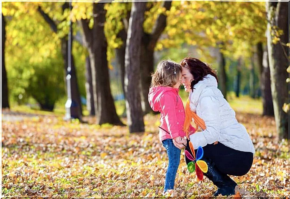 Mother with daughter who is passing from the subconscious phase