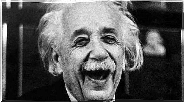 Albert Einstein smiling