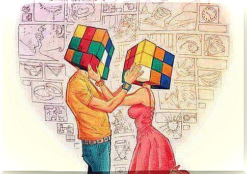 Rubik's cube head couple