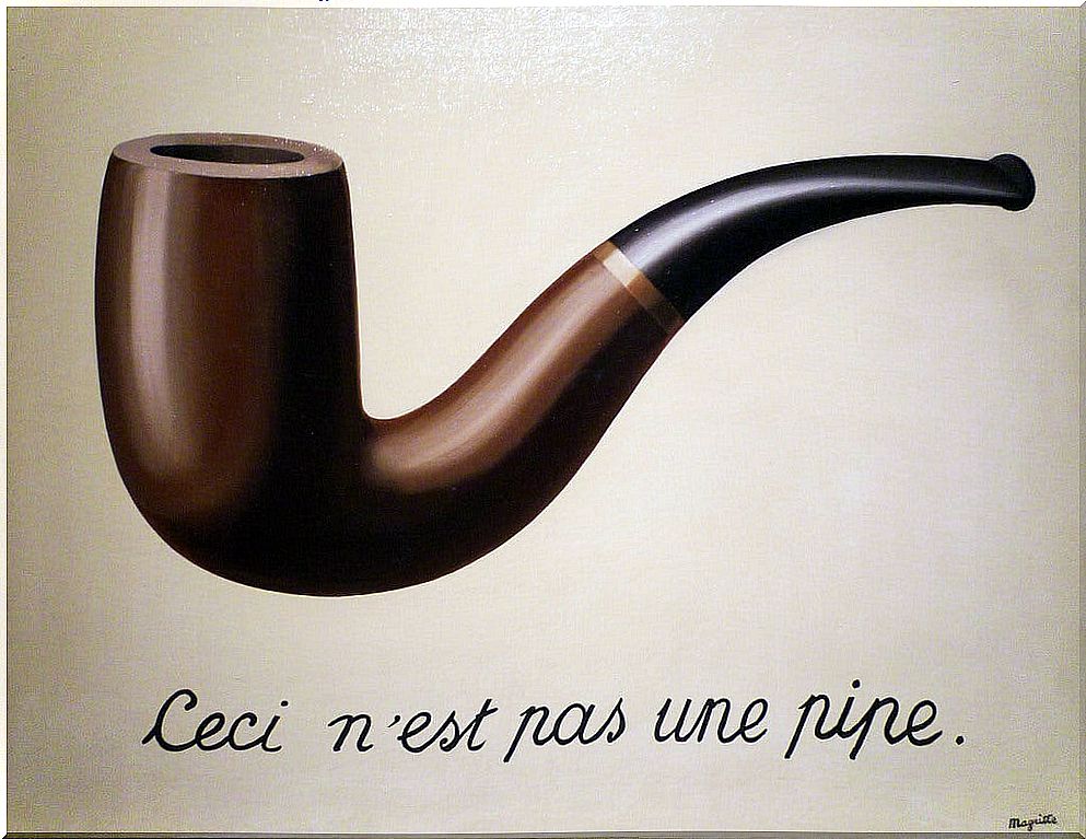 Magritte pipe to represent the semiotic function