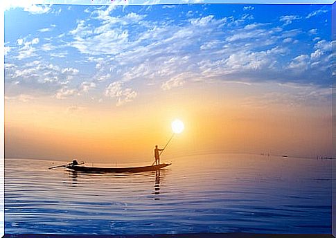 Fisherman in a boat