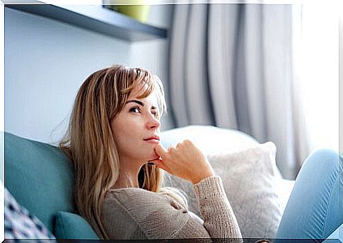 Woman thinking about mental schemes