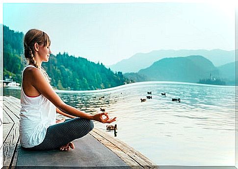 Woman doing meditation