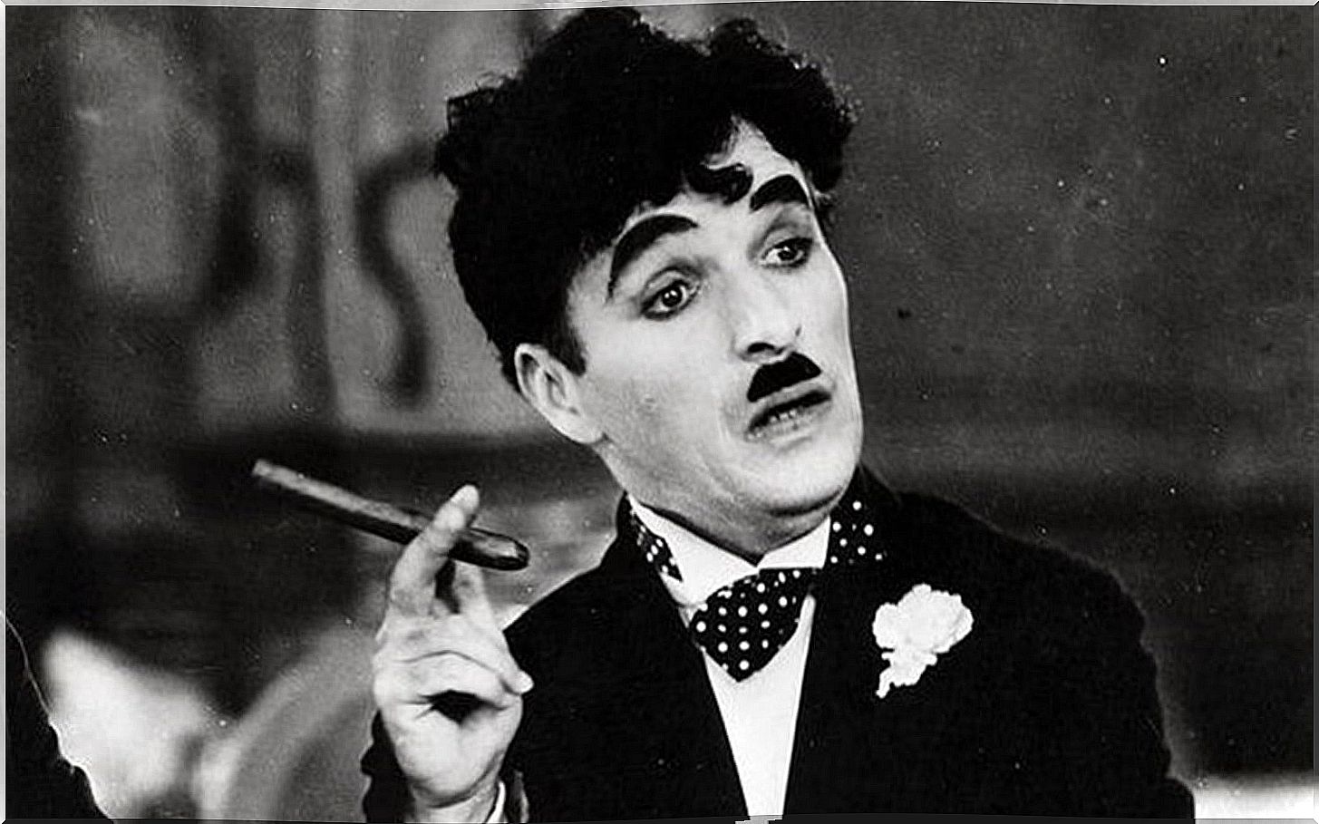 Charles Chaplin during the performance.